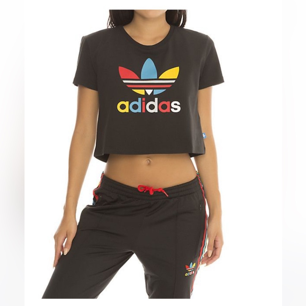 Adidas Crop Top Tee Primary Colours RARE